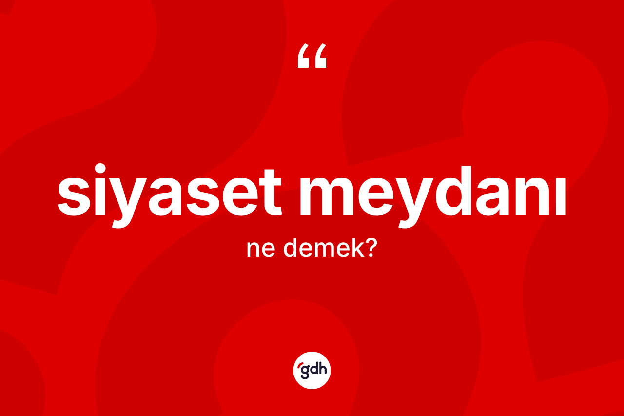 Siyaset meydanı kelimesinin sözlükteki tanımı nedir?