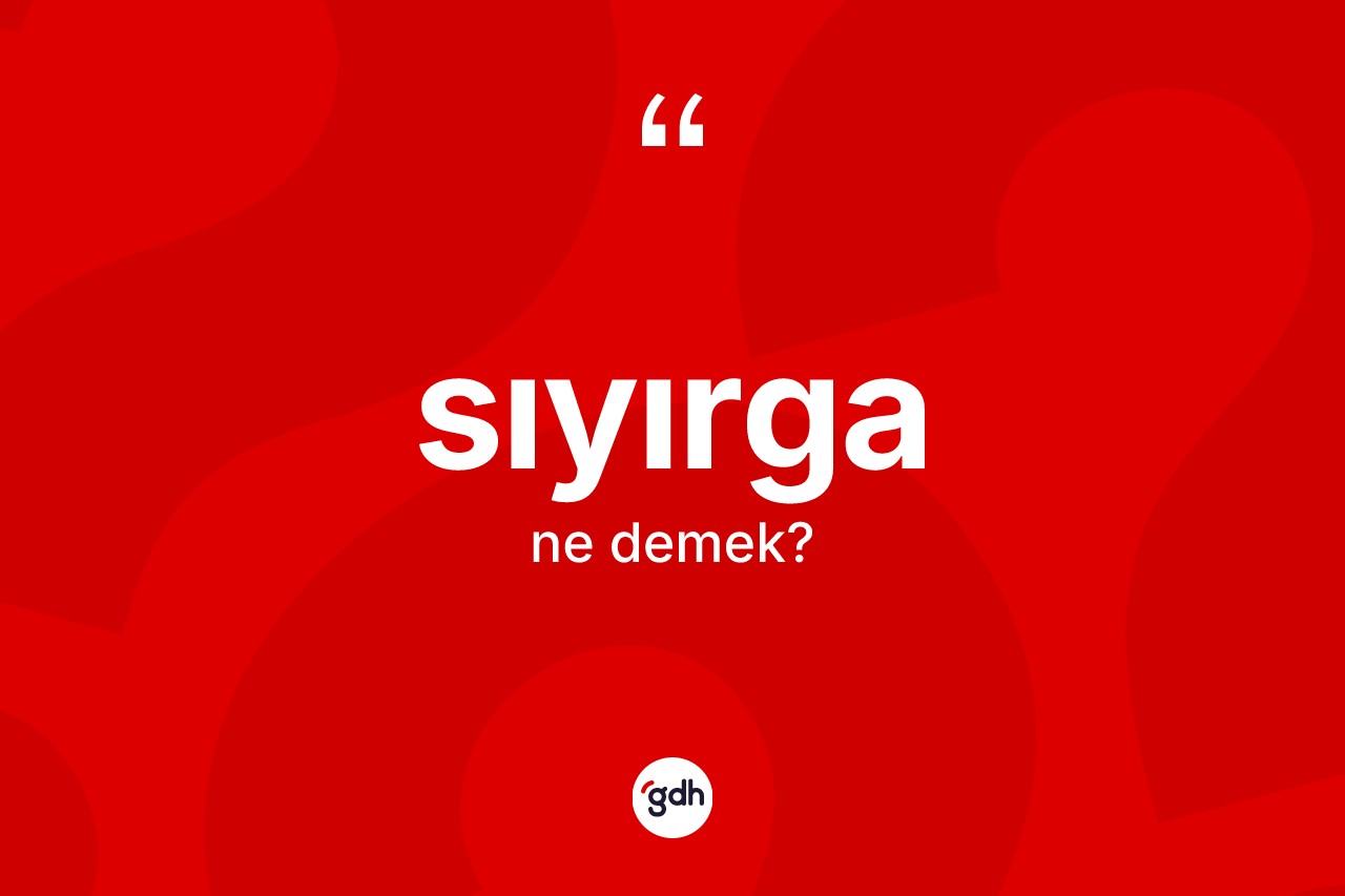 Sıyırga ne anlama gelir? Sıyırganın sözlükteki anlamı nedir?