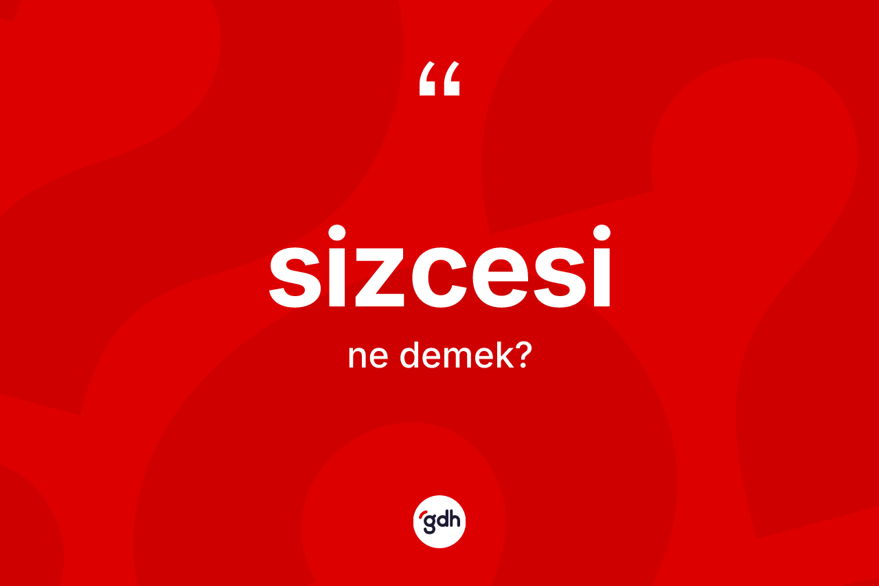 Sizcesi nedir? Sizcesinin TDK'ya göre anlamı nedir?