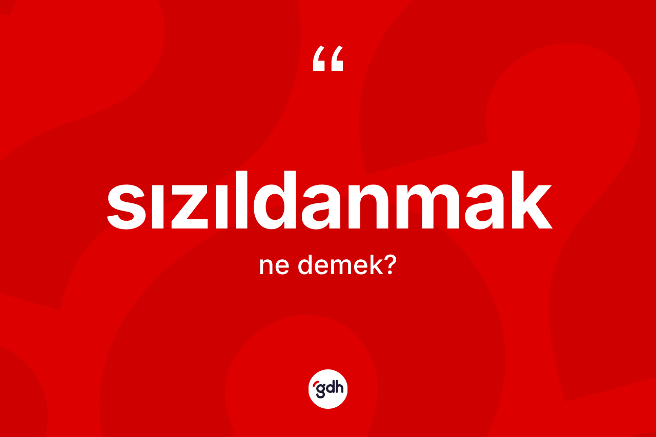 Sızıldanmak kelimesinin anlamı nedir? Sızıldanmağın TDK'ya göre anlamı nedir?
