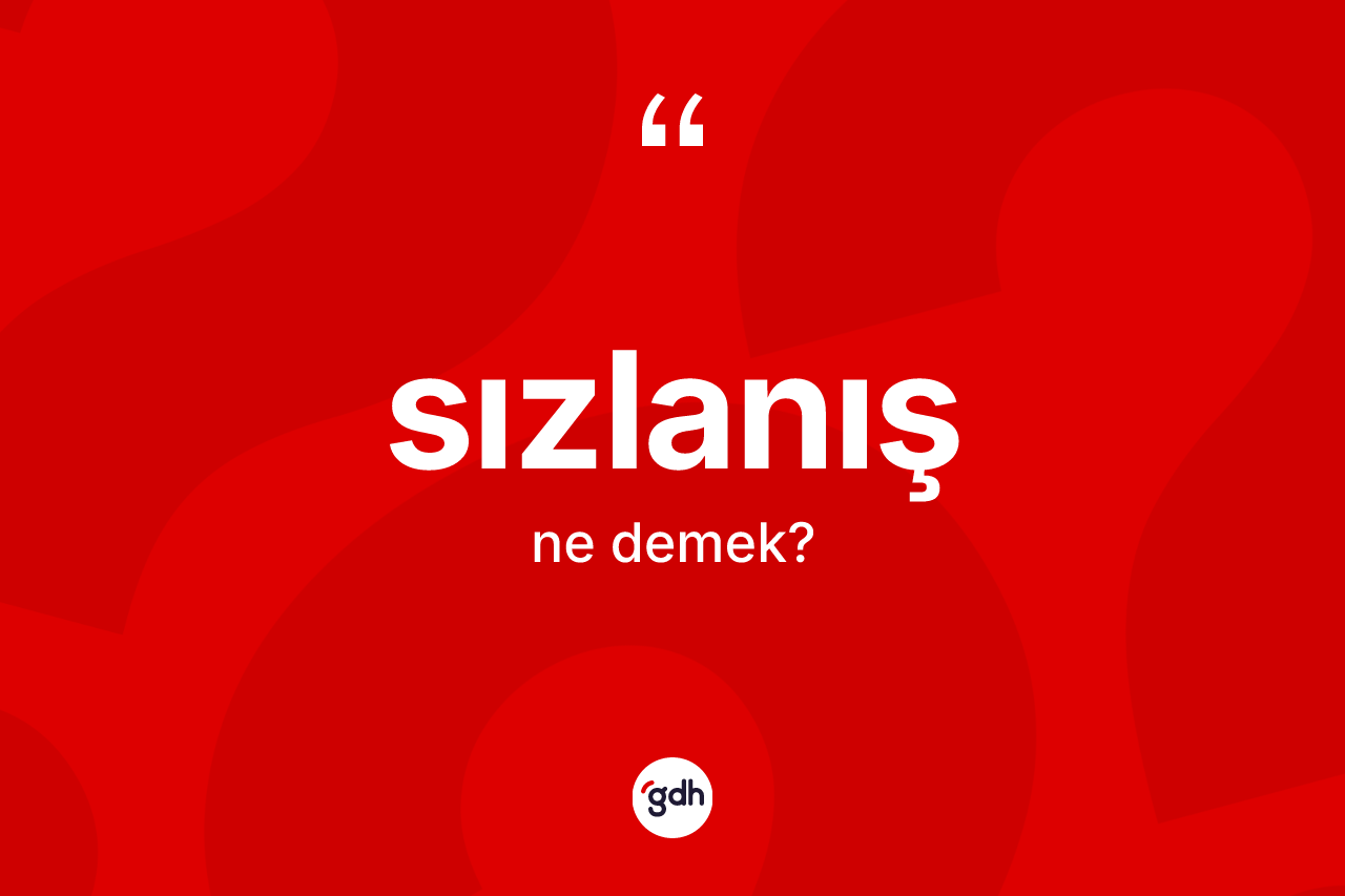Sızlanış kelimesinin sözlükteki tanımı nedir? Sızlanış kelimesinin TDK'ya göre açıklaması nedir?
