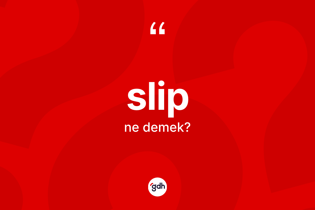 Slip ne anlama gelir? Slibin TDK'ya göre anlamı nedir?
