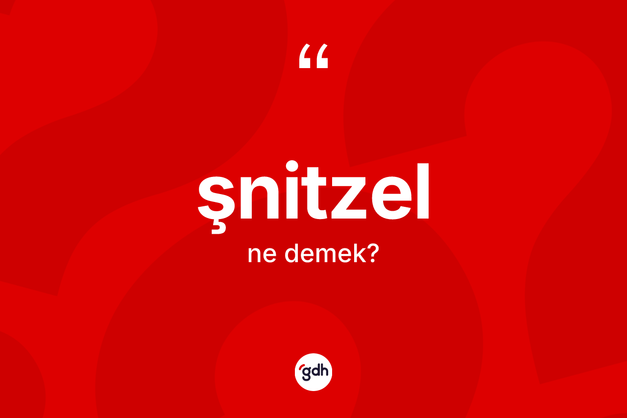 Şnitzel kelimesinin tanımı nedir? Şnitzelin TDK'ya göre anlamı nedir?
