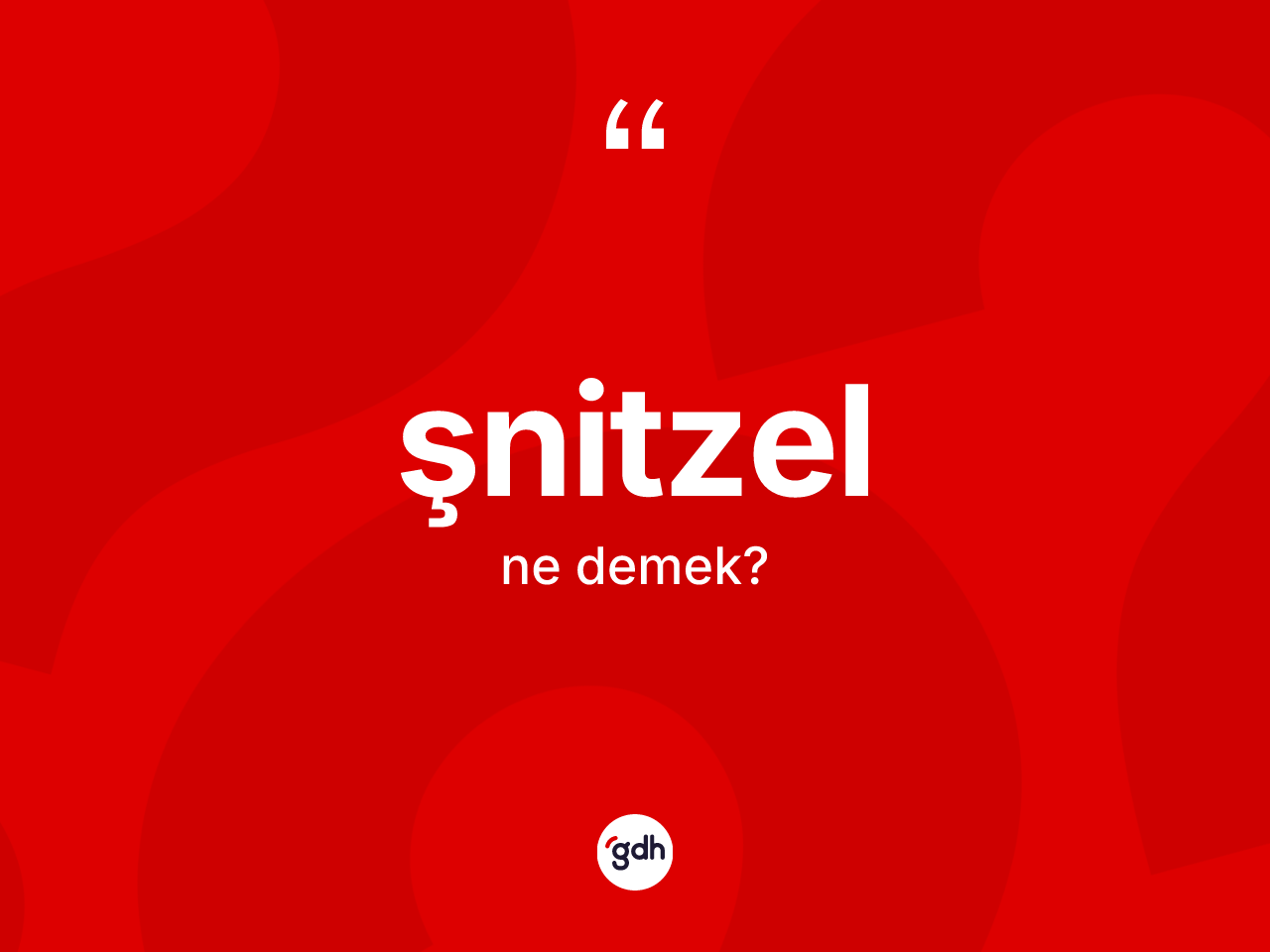Şnitzel kelimesinin tanımı nedir? Şnitzelin TDK'ya göre anlamı nedir?