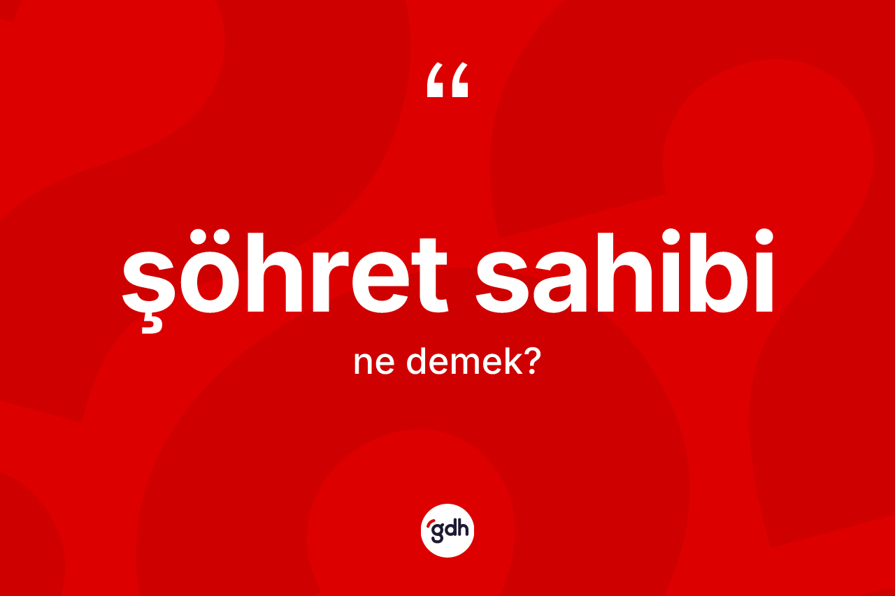 Şöhret sahibi nedir? Şöhret sahibinin TDK'ya göre anlamı nedir?