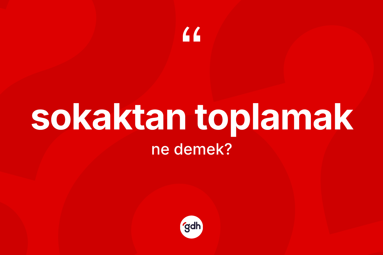 Sokaktan toplamak ifadesinin kısaca tanımı nedir?