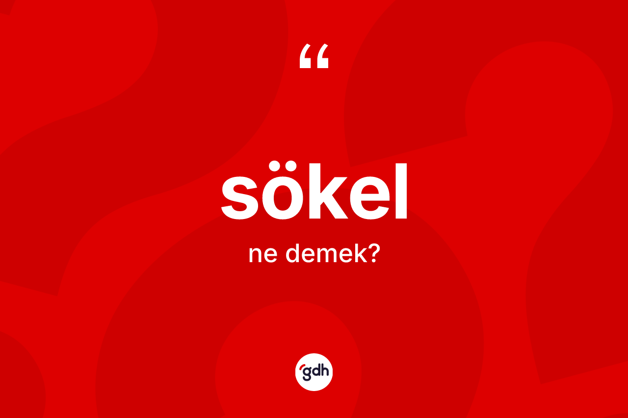 Sökel kelimesinin sözlükteki tanımı nedir?