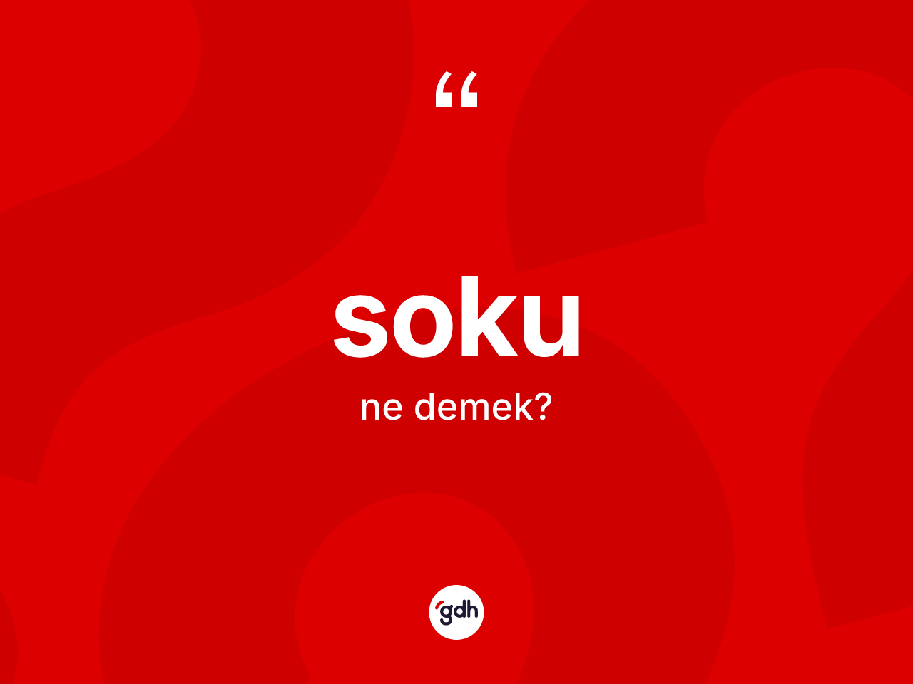 Soku kelimesinin sözlükteki tanımı nedir? Sokunun TDK'ya göre anlamı nedir?