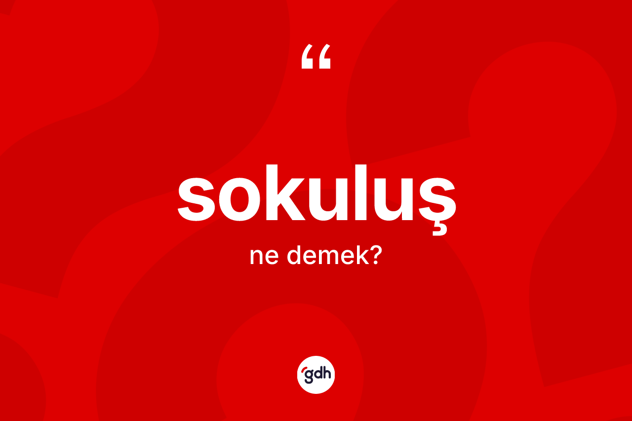 Sokuluş kelimesinin tanımı nedir? Sokuluş kelimesinin TDK'ya göre açıklaması nedir?