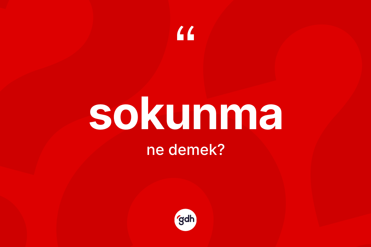 Sokunma kelimesinin tanımı nedir? Sokunmanın TDK'ya göre anlamı nedir?