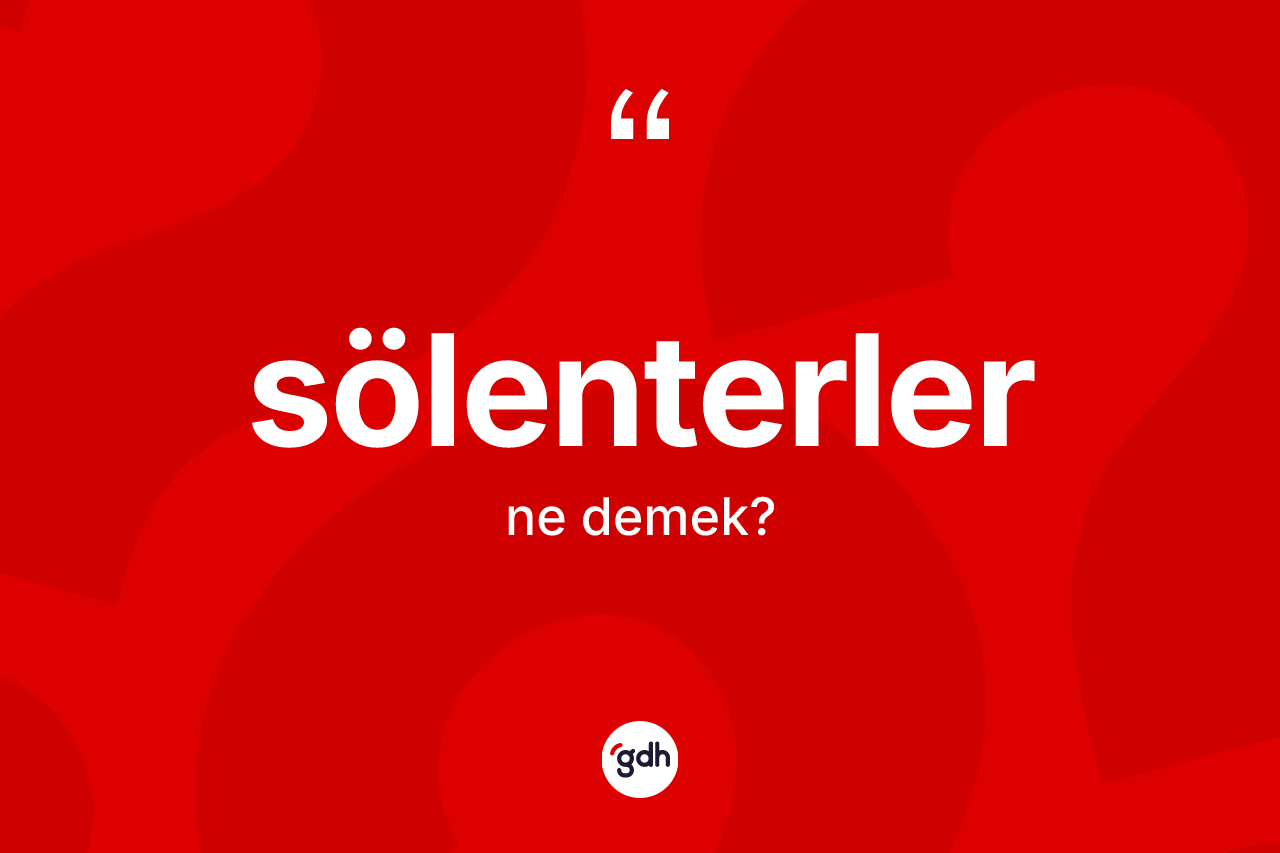 Sölenterler kelimesi ne demek?