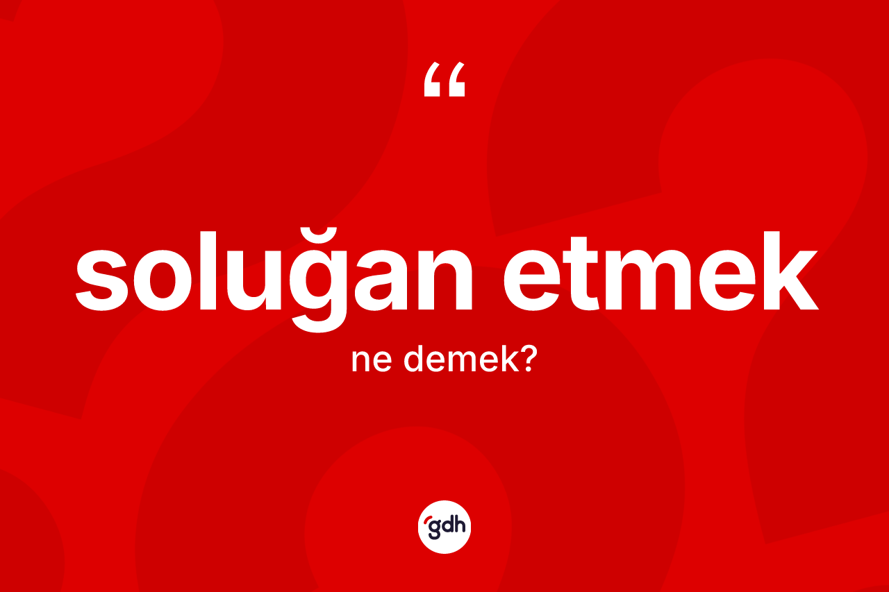 Soluğan etmek ifadesi ne demektir? Soluğan etmek sözü nerede kullanılır?
