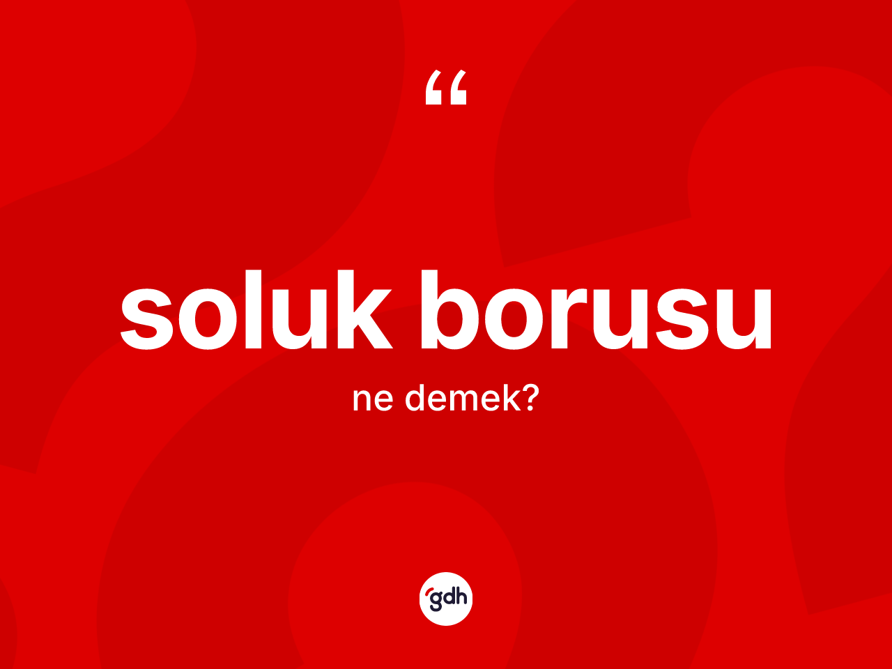 Soluk borusu kelimesi nedir? Soluk borusunun TDK'ya göre anlamı nedir?