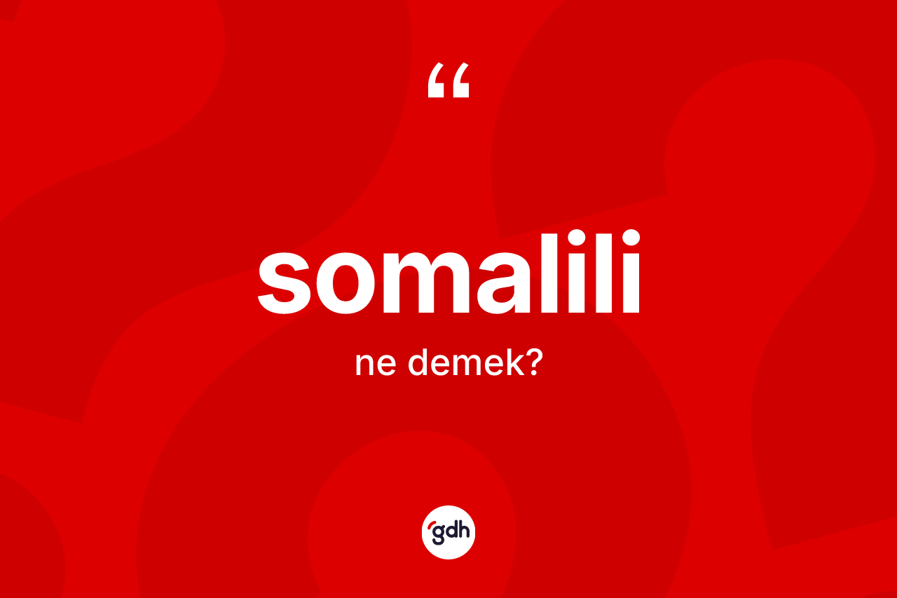 Somalili nedir? Somalili kelimesinin özellikleri nelerdir?