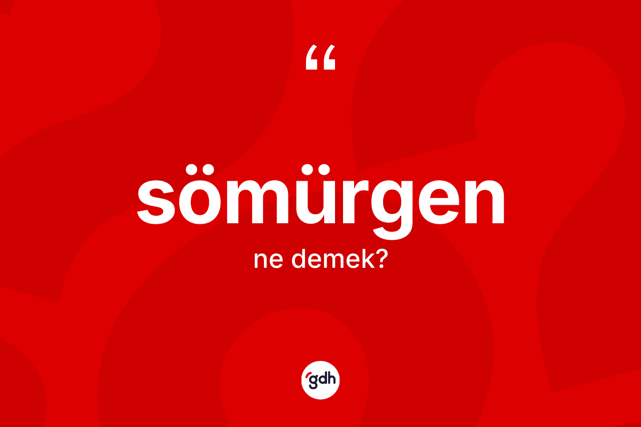 Sömürgen kelimesinin tanımı nedir?