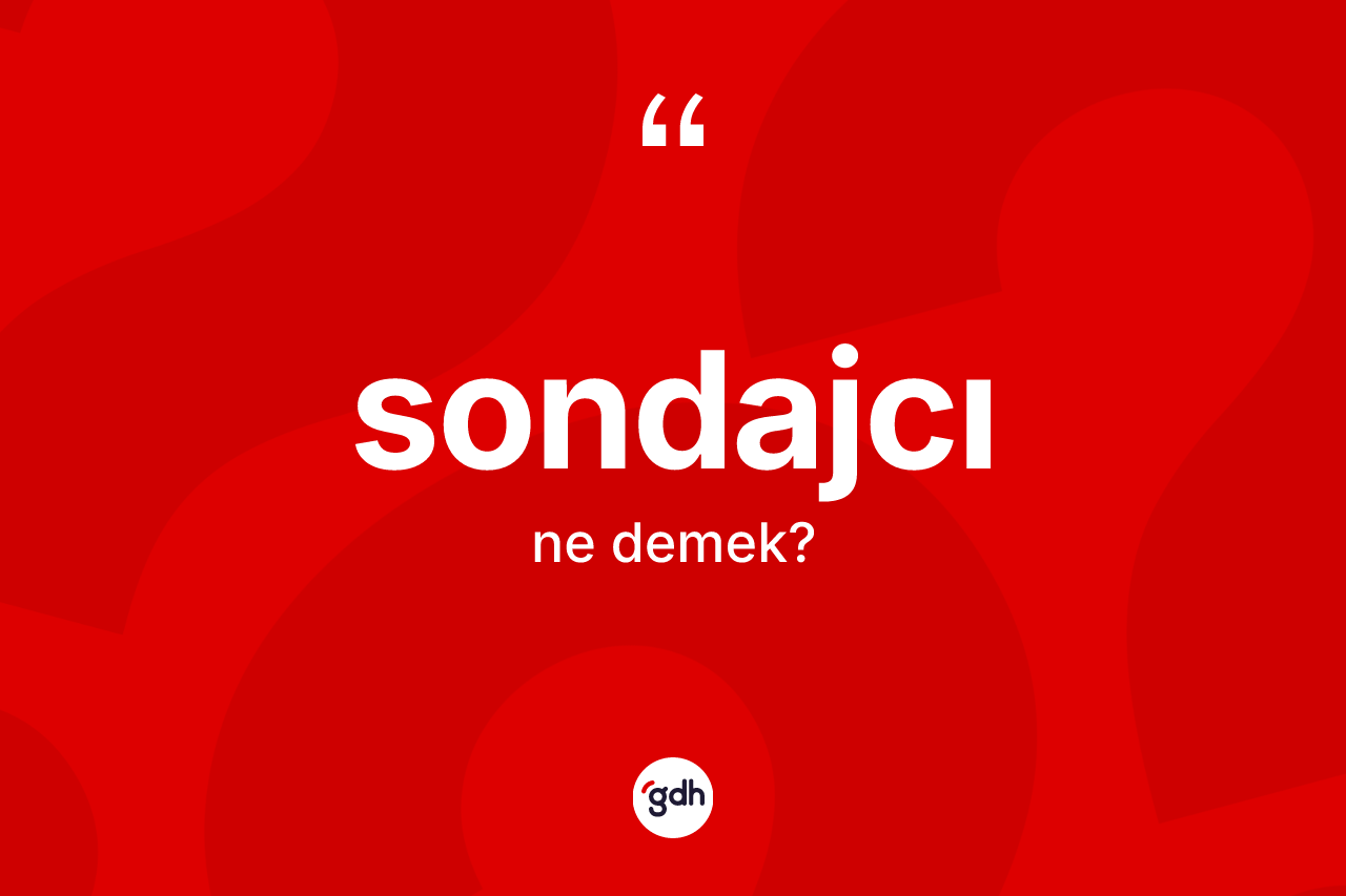 Sondajcı ne anlama gelir?