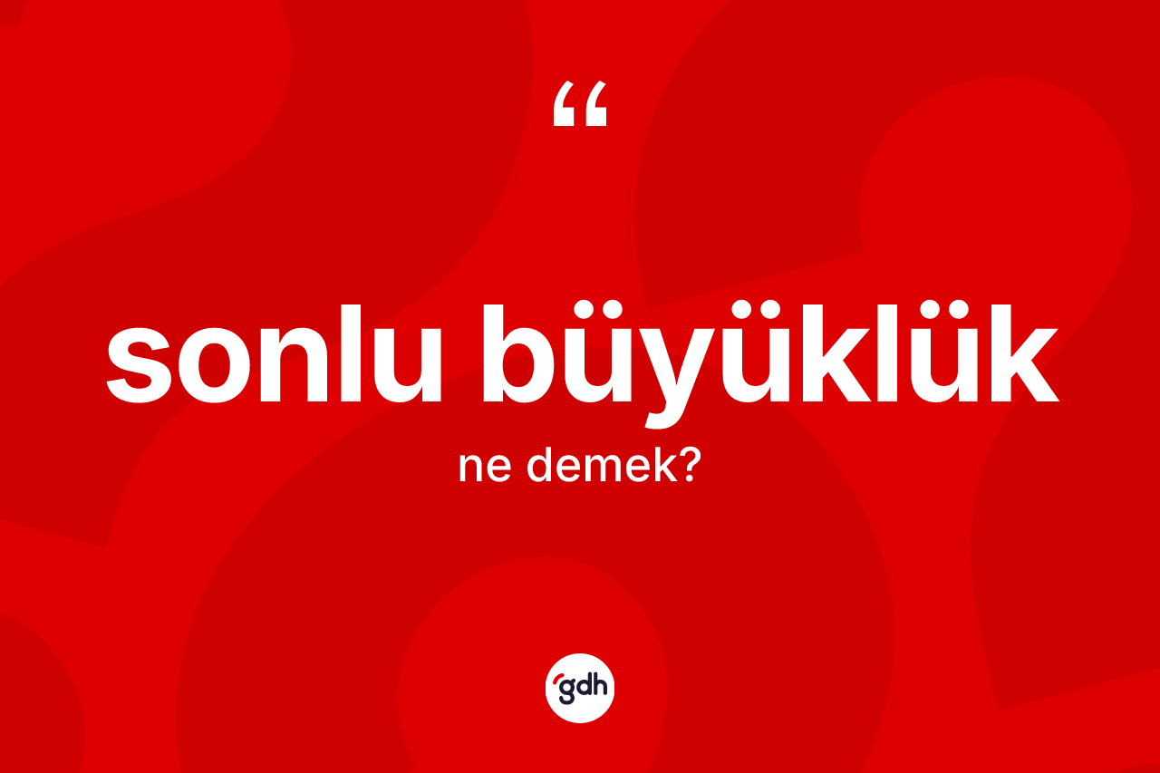 Sonlu büyüklük nedir?