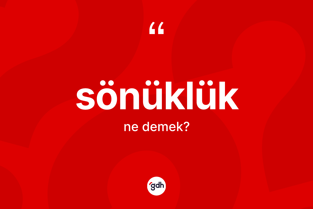 Sönüklük kelimesi nedir?