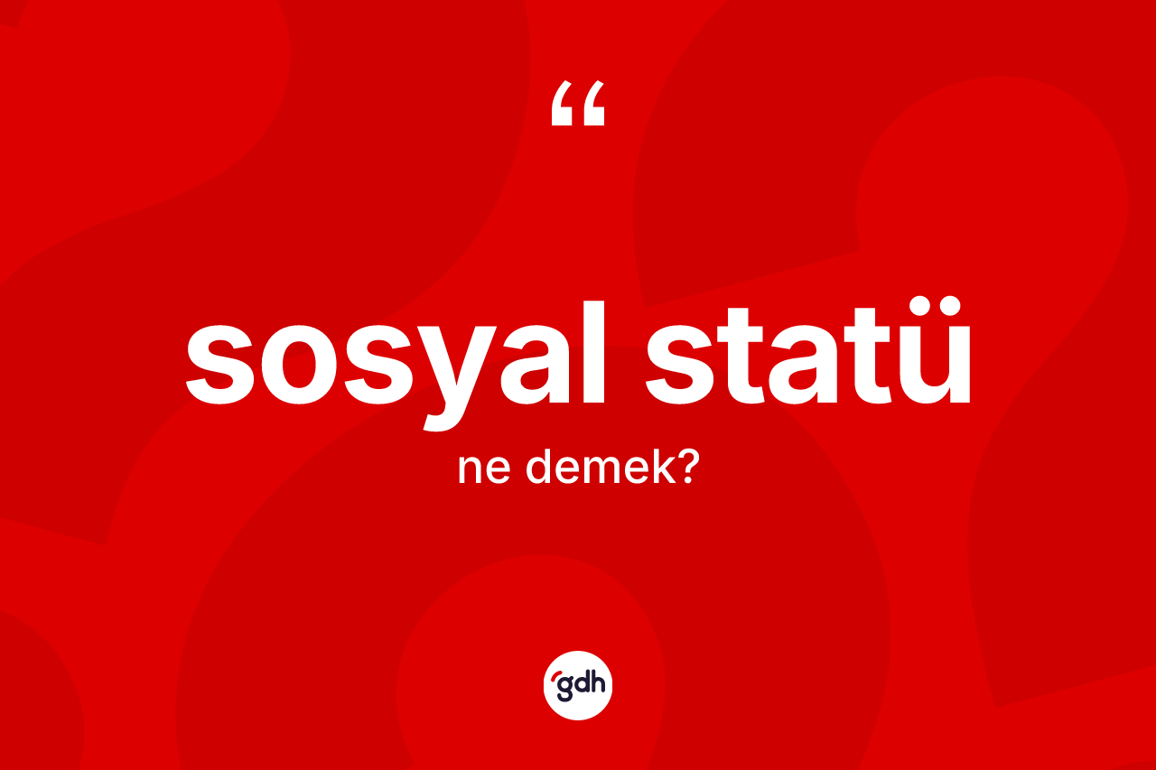 Sosyal statü kelimesi nedir? Sosyal statü kelimesinin özellikleri nelerdir?