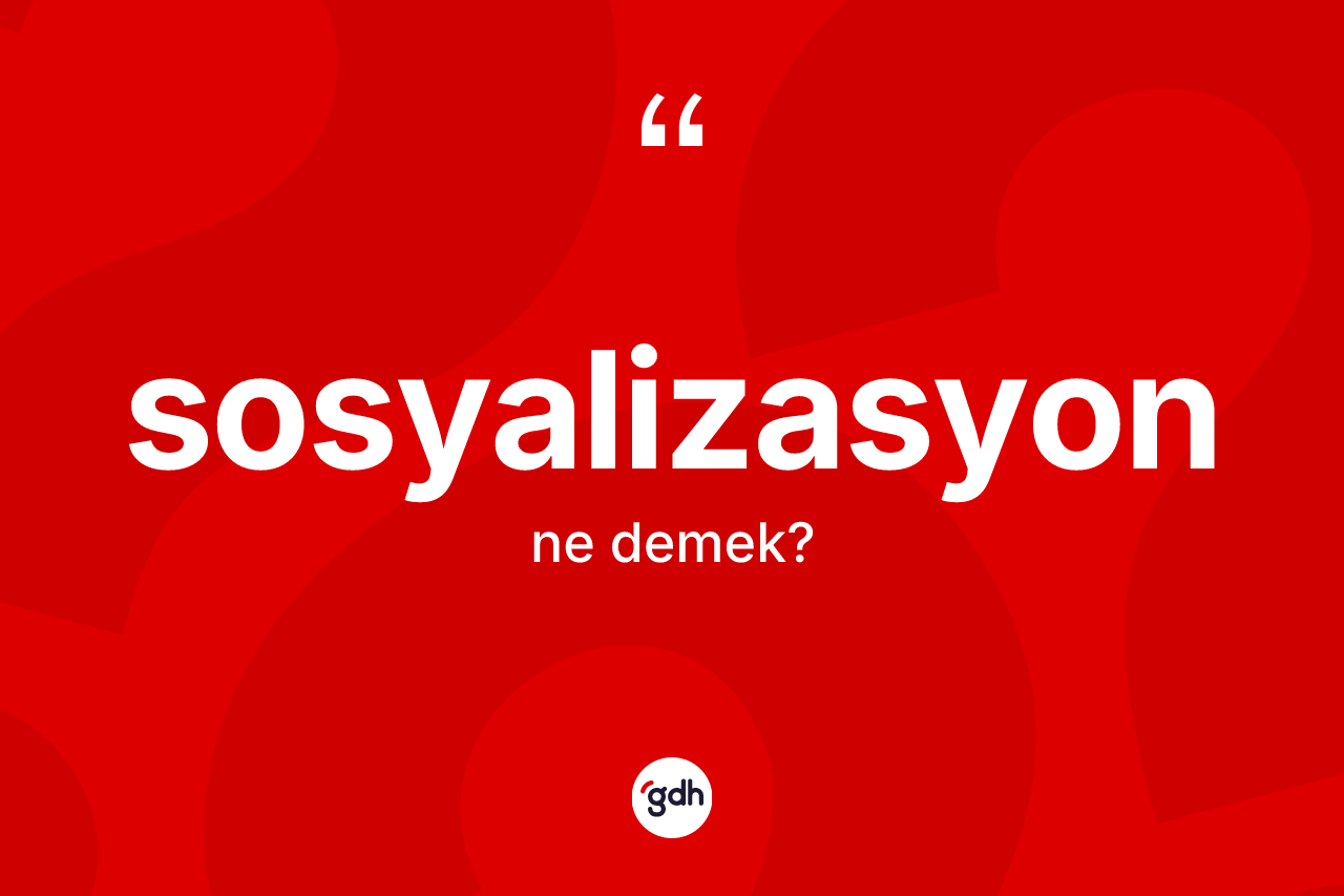 Sosyalizasyon ne anlama gelir?