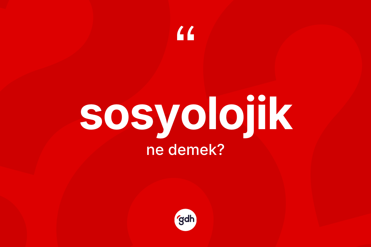 Sosyolojik kelimesinin tanımı nedir?
