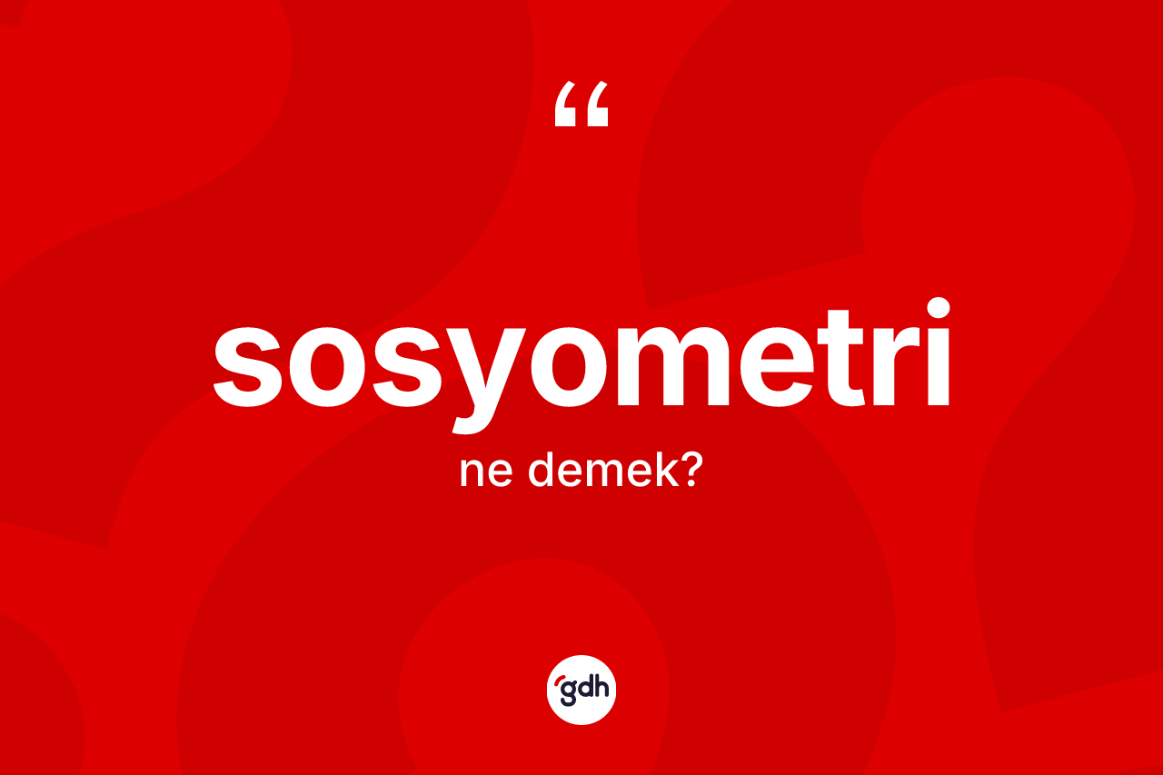 Sosyometri kelimesinin sözlükteki tanımı nedir?
