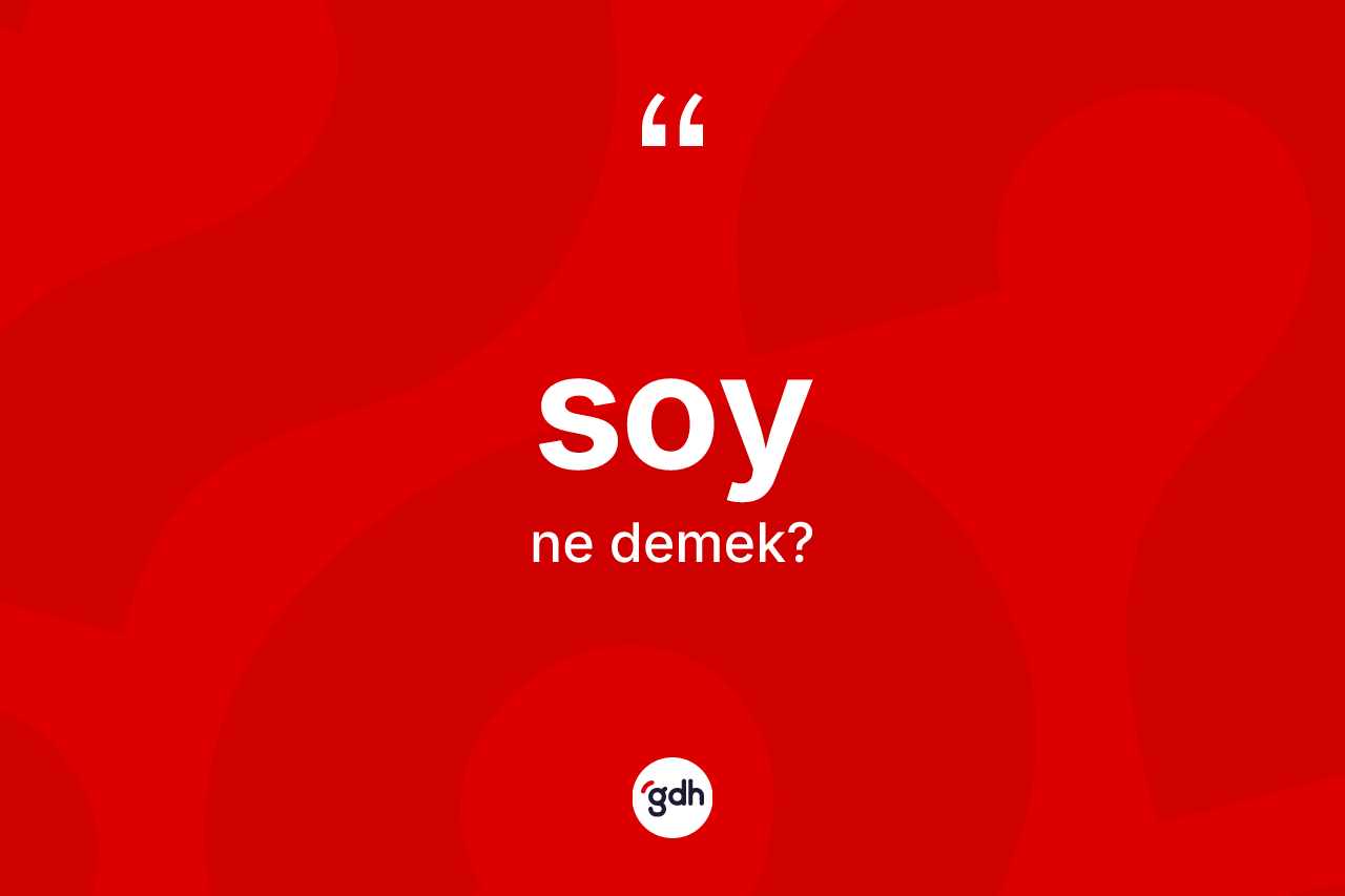 Soy kelimesinin tanımı nedir? Soyun TDK'ya göre anlamı nedir?
