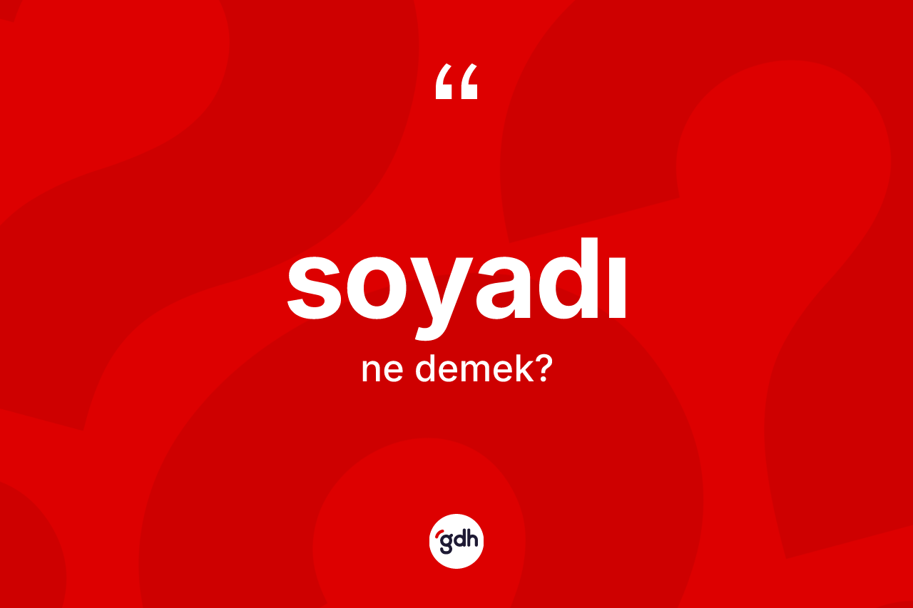 Soyadı kelimesi ne anlama gelir? Soyadı kelimesinin TDK'ya göre açıklaması nedir?