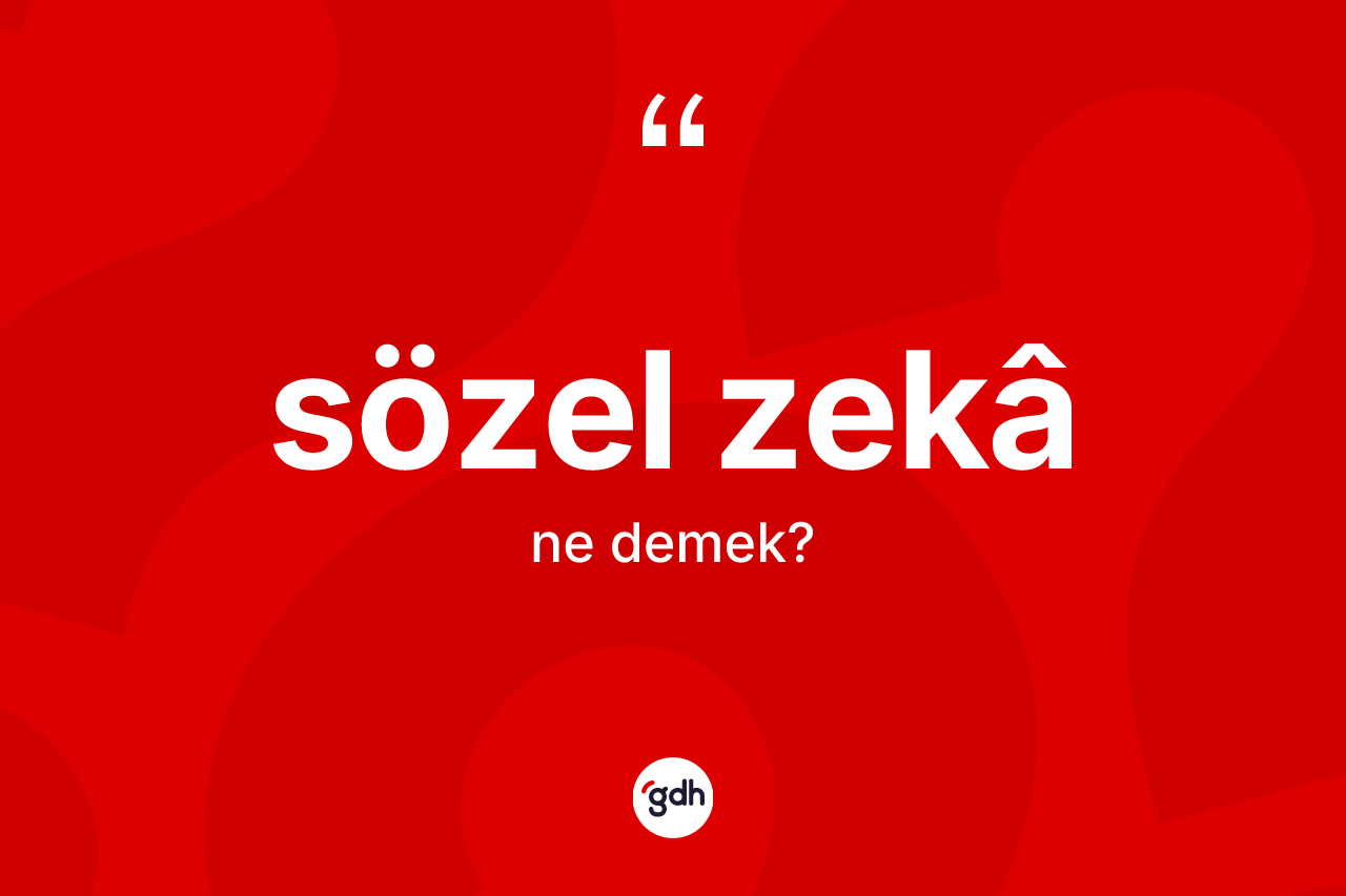 Sözel zekâ kelimesi ne demek?