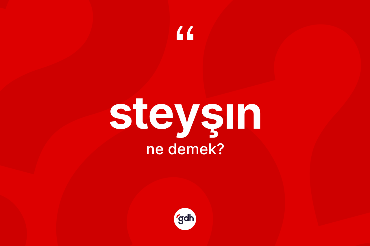 Steyşın kelimesinin sözlükteki tanımı nedir?