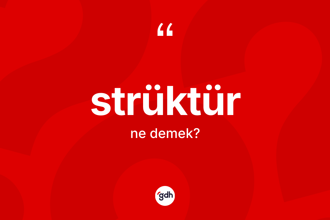 Strüktür kelimesi ne demek?