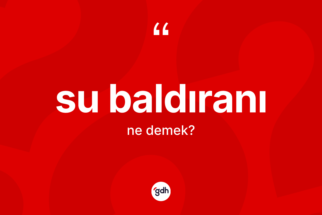 Su baldıranı nedir?