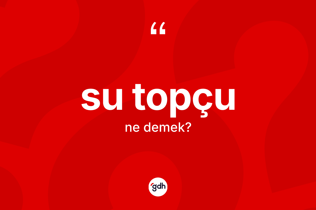 Su topçu ne demek?