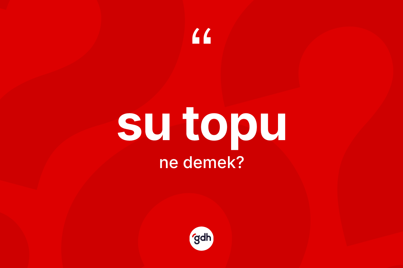 Su topu kelimesinin anlamı nedir? Su topu kelimesinin TDK anlamı nedir?