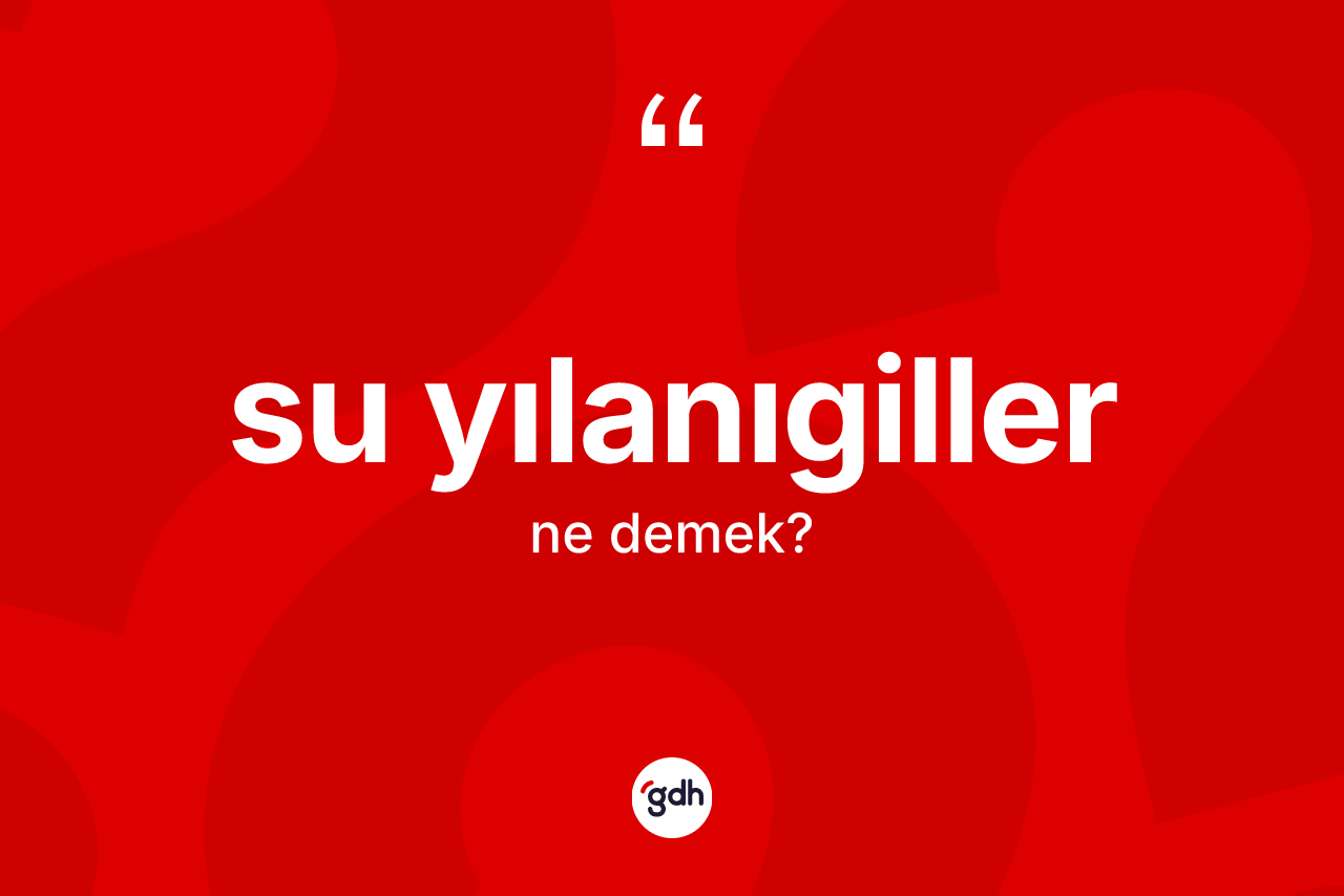 Su yılanıgiller ne anlama gelir?