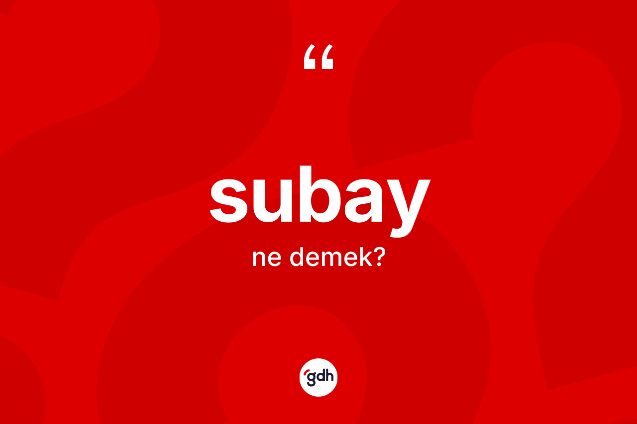 Subay kelimesi ne demek?