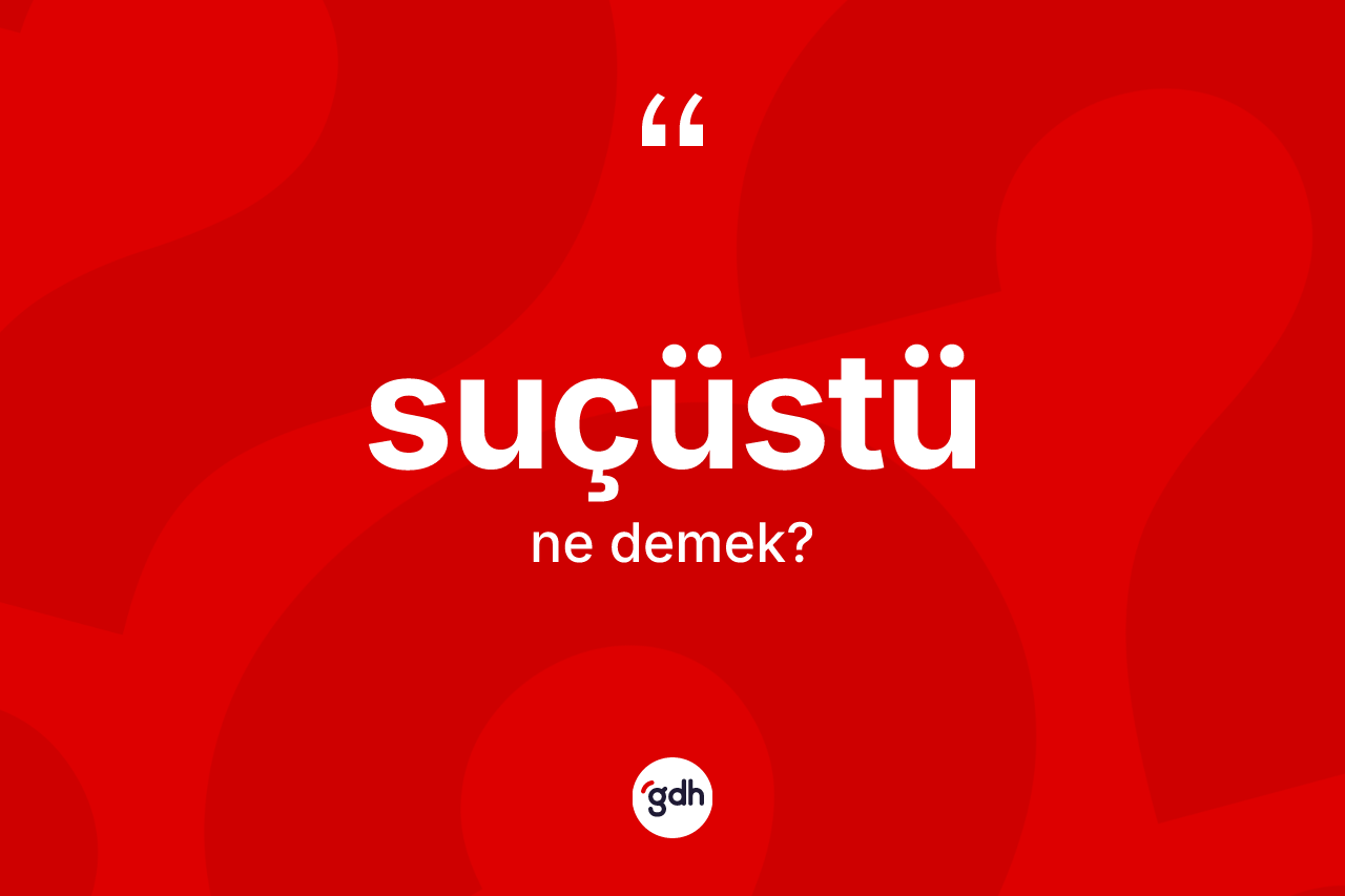 Suçüstü kelimesi nedir?