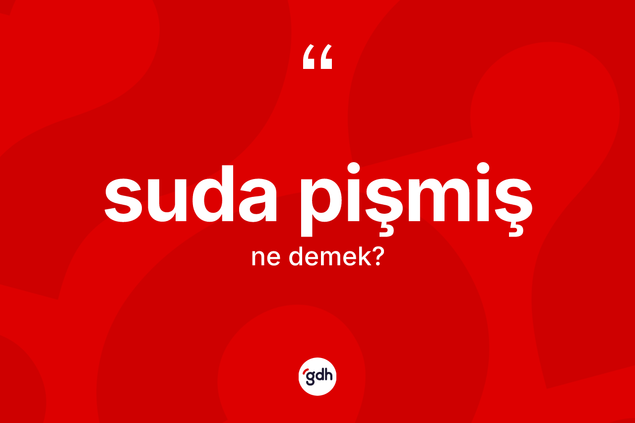 Suda pişmiş ifadesinin kısaca tanımı nedir?