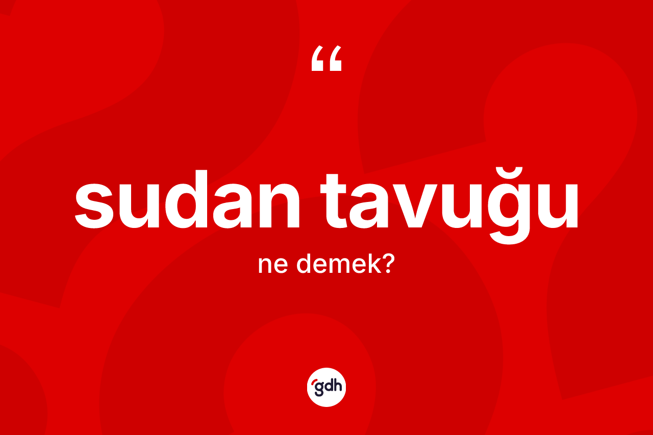Sudan tavuğu kelimesinin sözlükteki tanımı nedir?