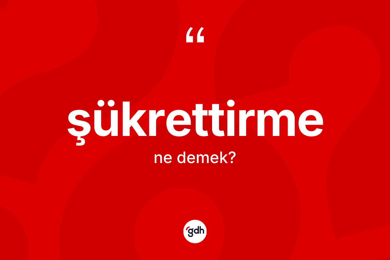 Şükrettirme kelimesinin tanımı nedir? Şükrettirme kelimesinin TDK anlamı nedir?