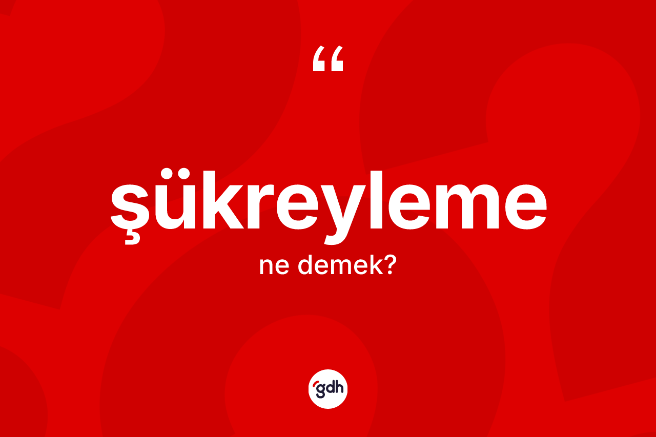 Şükreyleme kelimesi nedir? Şükreylemenin TDK'ya göre anlamı nedir?