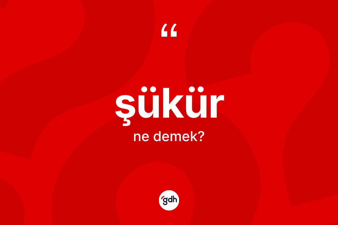 Şükür kelimesi nedir? Şükürün TDK'ya göre anlamı nedir?