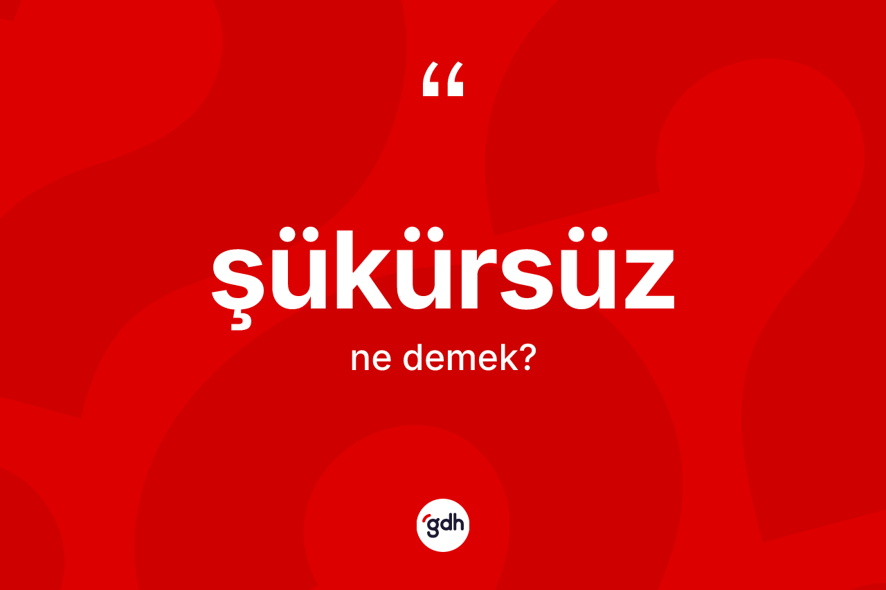 Şükürsüz kelimesinin sözlükteki tanımı nedir? Şükürsüzün TDK'ya göre anlamı nedir?