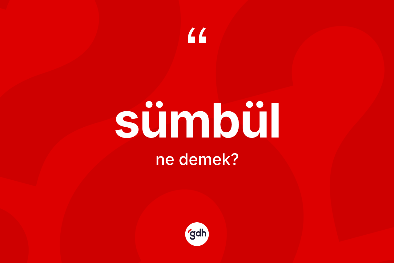 Sümbül kelimesinin sözlükteki tanımı nedir?
