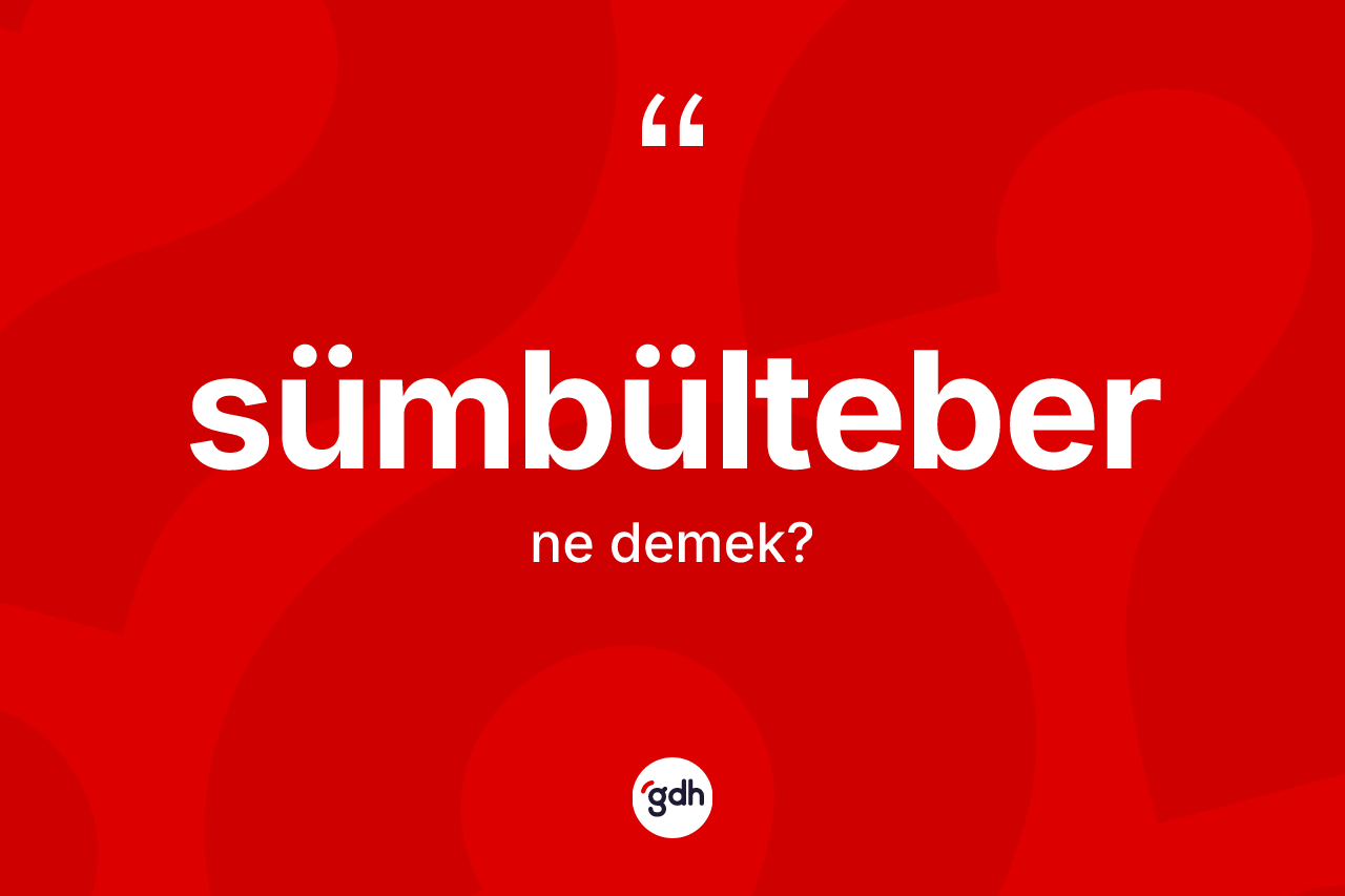 Sümbülteber kelimesi ne demek?