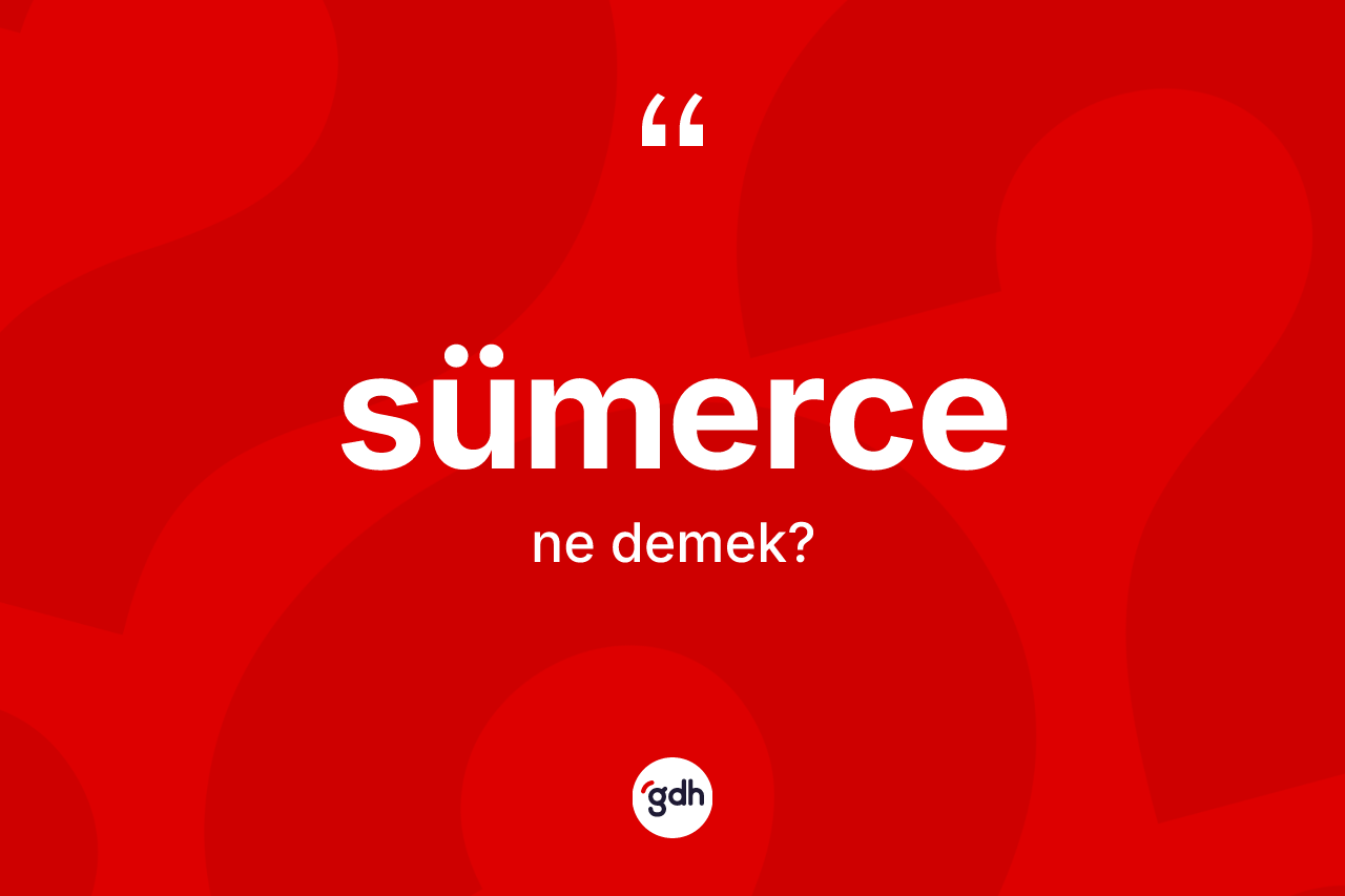 Sümerce ne demek? Sümerce'nin TDK'ya göre anlamı nedir?
