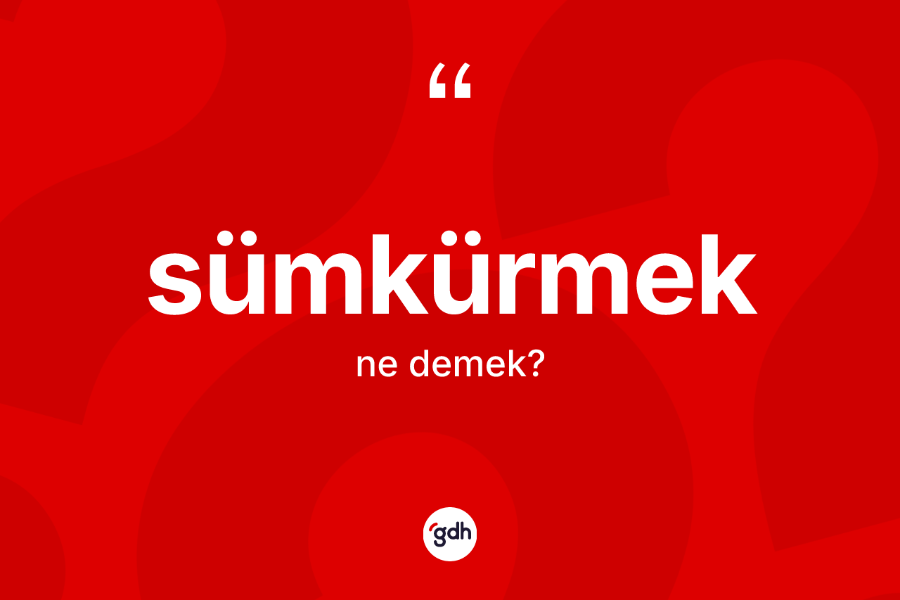 Sümkürmek kelimesinin tanımı nedir?