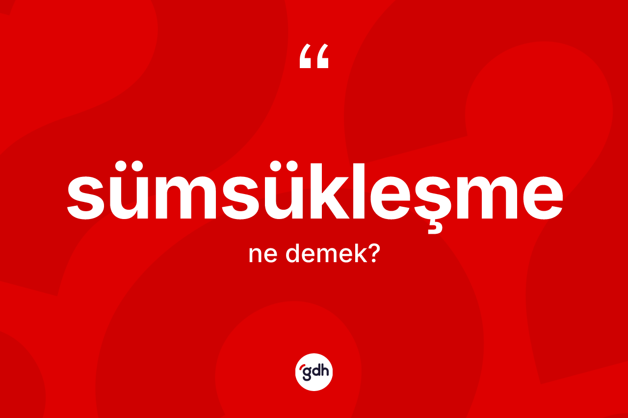 Sümsükleşme ne demek? Sümsükleşmenin TDK'ya göre anlamı nedir?