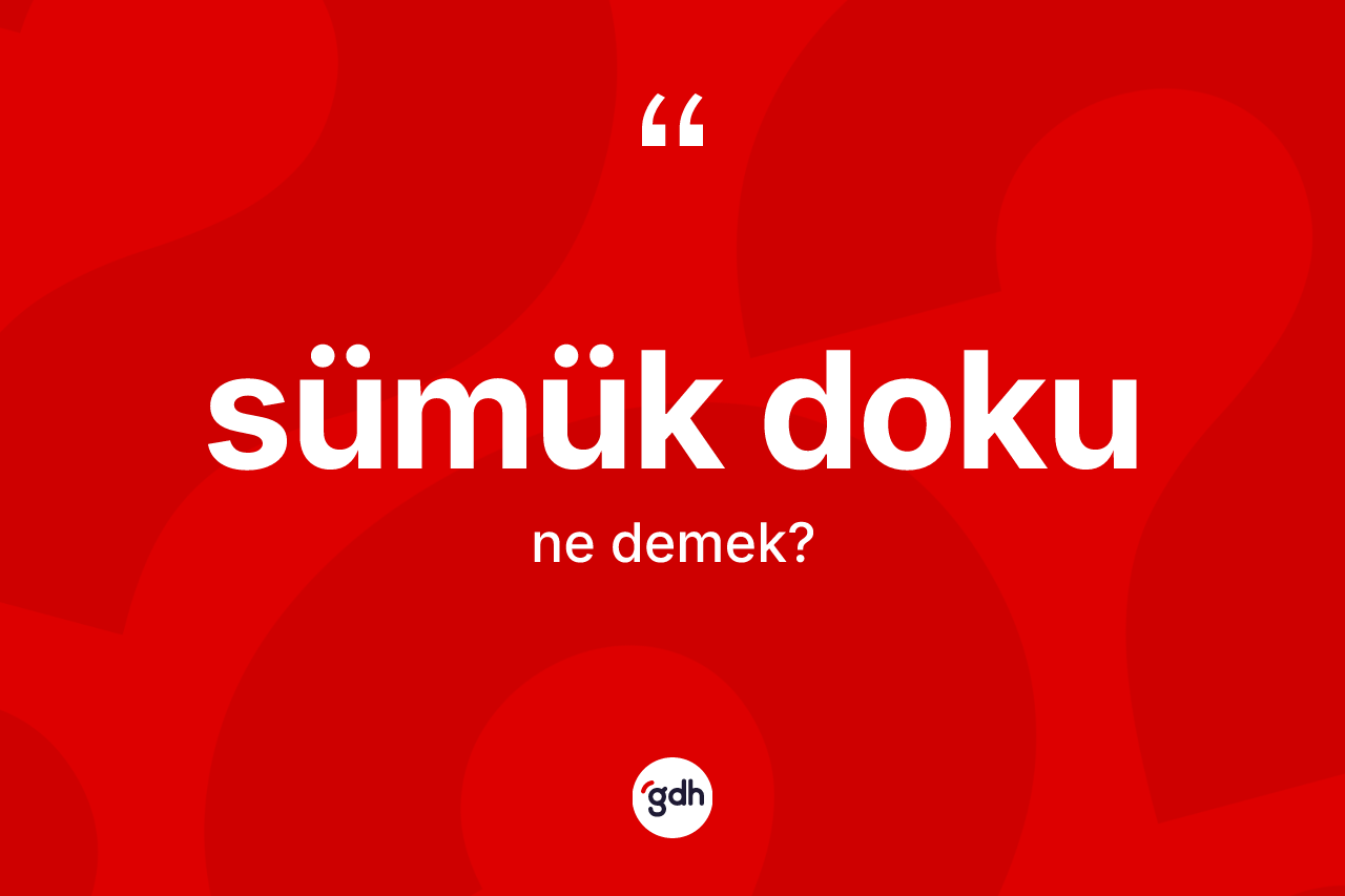 Sümük doku kelimesinin sözlükteki tanımı nedir?