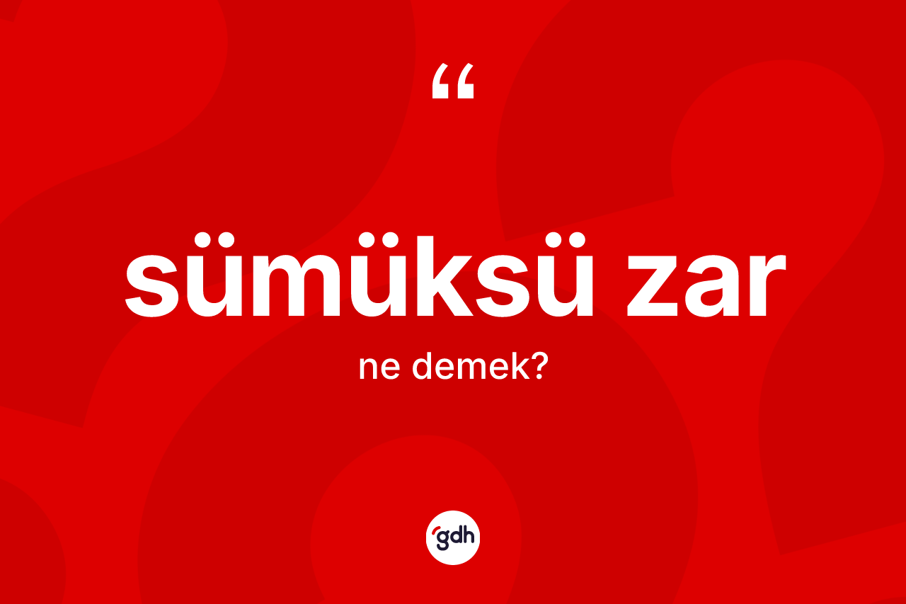 Sümüksü zar kelimesinin tanımı nedir?